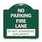Signmission No Parking Fire Lane-Do Not Jeopardize Our Safety, Green & White Alum Sign, 18" x 18", GW-1818-23730 A-DES-GW-1818-23730 - alternate 1